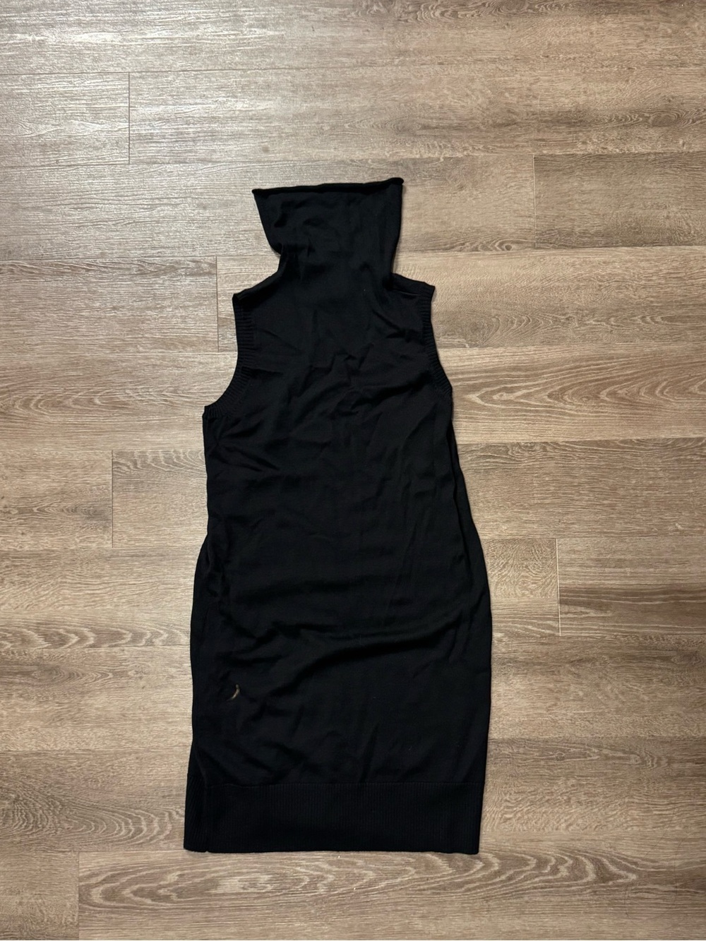 Ann Taylor Sleeveless Turtleneck Black Knit Dress